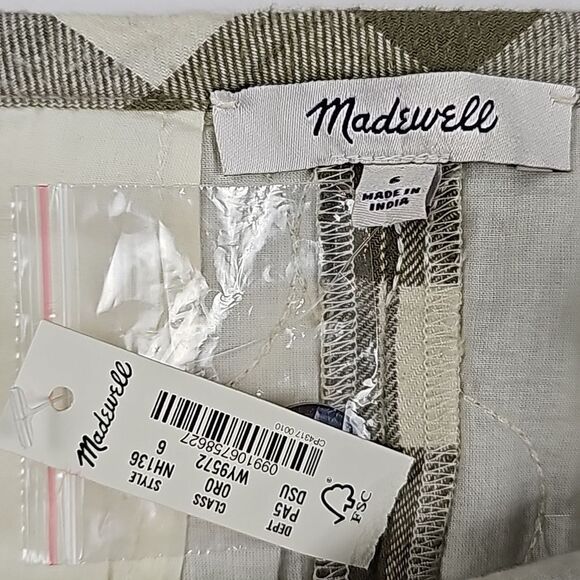 Madewell -1919 Quilted Flannel Mini Skirt in Gingham Check NWT size 6 - Picture 12 of 12